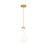 Innovations Owego 1Lt 7" Cord Pendant, BB/Gloss White - 451-1P-BB-G451-7GWH