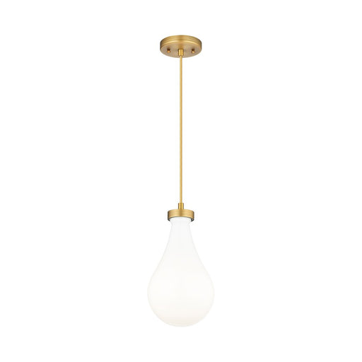 Innovations Owego 1Lt 7" Cord Pendant, BB/Gloss White - 451-1P-BB-G451-7GWH