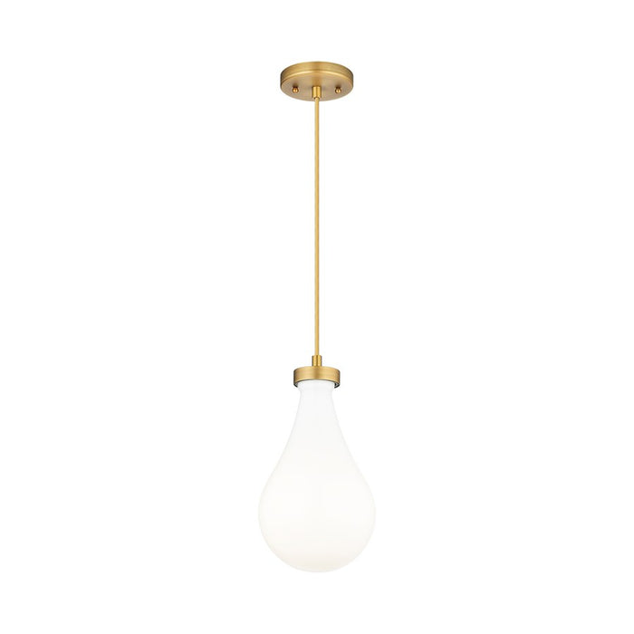 Innovations Owego 1Lt 7" Cord Pendant, BB/Gloss White - 451-1P-BB-G451-7GWH