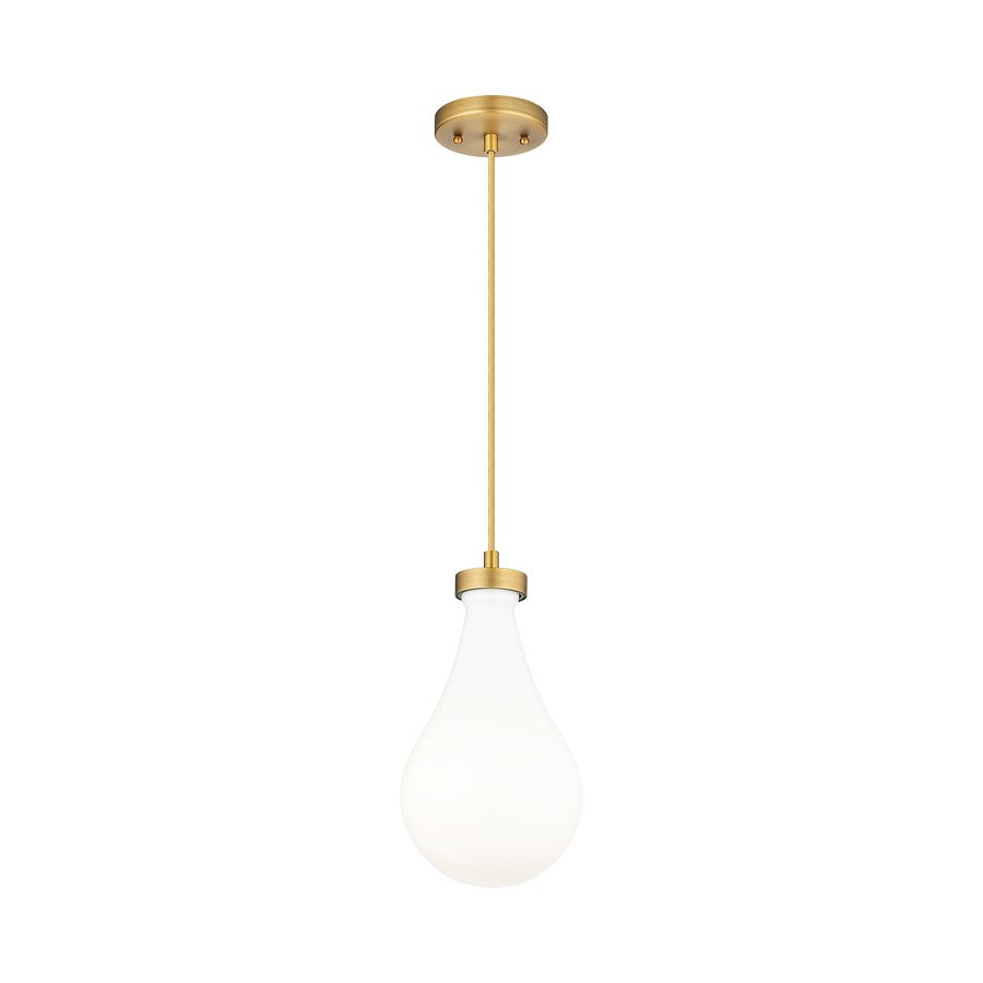 Innovations Owego 1Lt 7" Cord Pendant, BB/Gloss White - 451-1P-BB-G451-7GWH