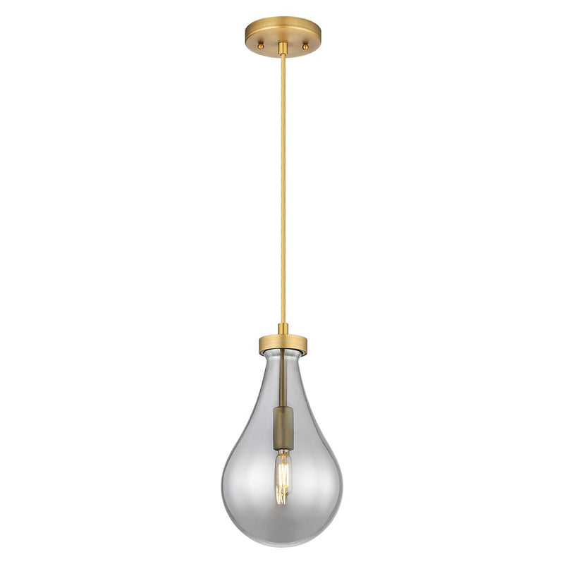 Innovations Owego 7" Cord Pendant, BB/Smoke Glass