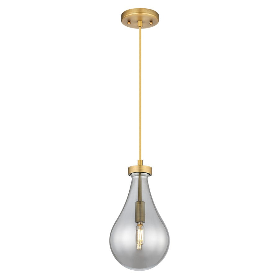 Innovations Owego 7" Cord Pendant, BB/Smoke Glass
