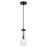 Innovations Owego 1Lt 4" Cord Pendant, Black/Clear Glass - 451-1P-BK-G451-4CL