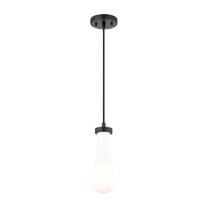 Innovations Owego 1Lt 4" Cord Pendant, Black/Gloss White - 451-1P-BK-G451-4GWH