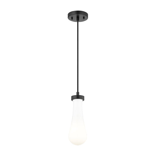 Innovations Owego 1Lt 4" Cord Pendant, Black/Gloss White - 451-1P-BK-G451-4GWH