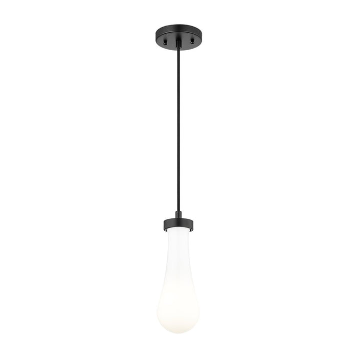 Innovations Owego 1Lt 4" Cord Pendant, Black/Gloss White - 451-1P-BK-G451-4GWH