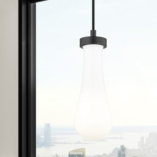 Innovations Owego 1Lt 4" Cord Pendant, Black/Gloss White