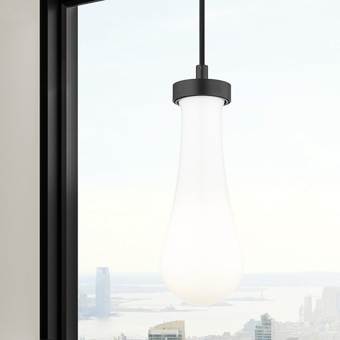 Innovations Owego 1Lt 4" Cord Pendant, Black/Gloss White