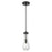 Innovations Owego 1Lt 4" Cord Pendant, Black/Seedy Glass - 451-1P-BK-G451-4SDY