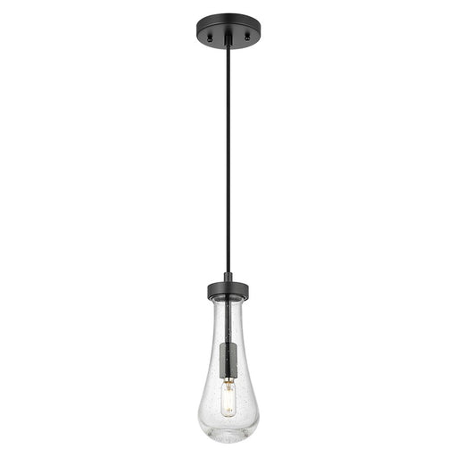 Innovations Owego 1Lt 4" Cord Pendant, Black/Seedy Glass - 451-1P-BK-G451-4SDY