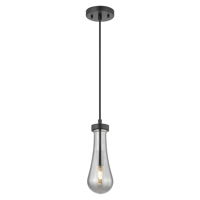 Innovations Owego 1Lt 4" Cord Pendant, Black/Smoke Glass - 451-1P-BK-G451-4SM