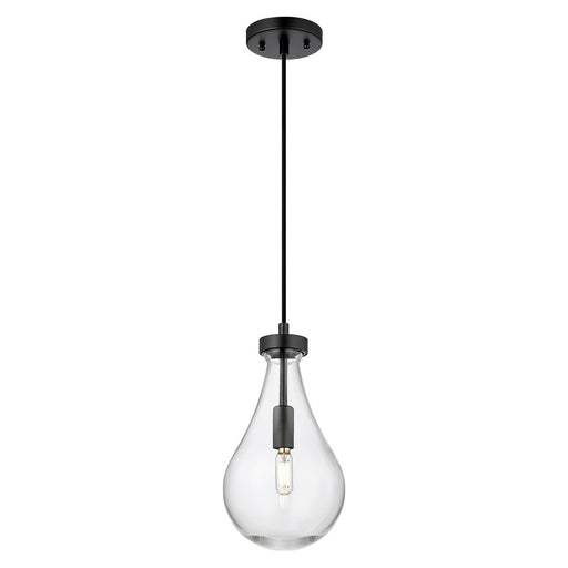 Innovations Owego 1Lt 7" Cord Pendant, Black/Clear Glass - 451-1P-BK-G451-7CL