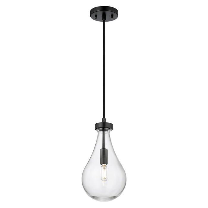 Innovations Owego 1Lt 7" Cord Pendant, Black/Clear Glass - 451-1P-BK-G451-7CL