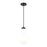 Innovations Owego 1Lt 7" Cord Pendant, Black/Gloss White - 451-1P-BK-G451-7GWH