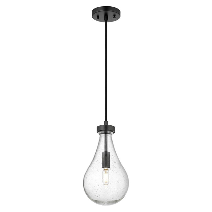 Innovations Owego 1Lt 7" Cord Pendant, Black/Seedy Glass - 451-1P-BK-G451-7SDY