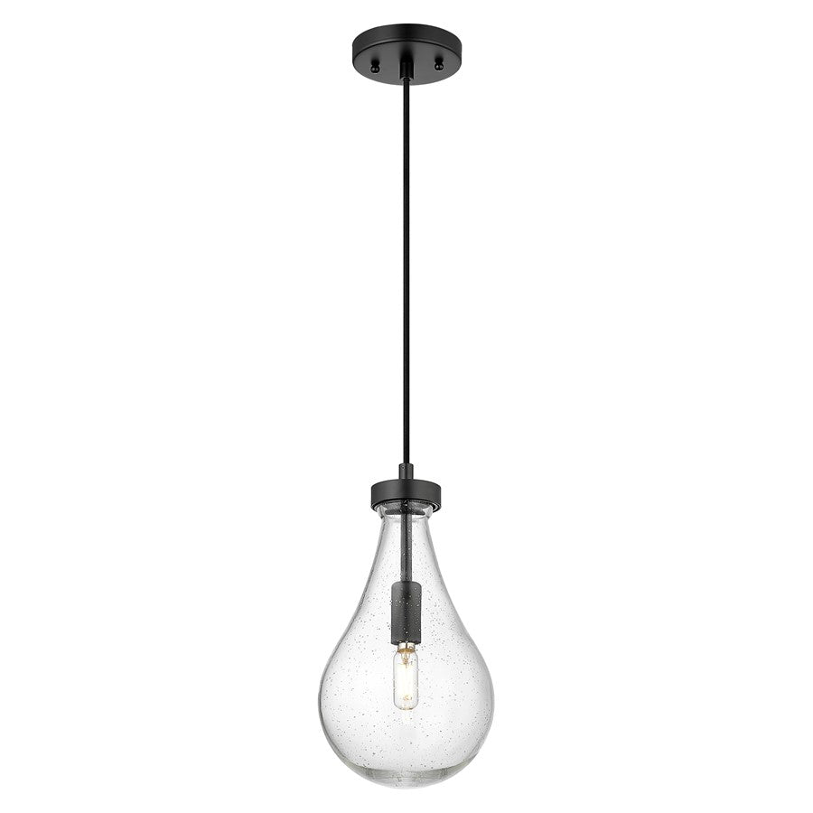 Innovations Owego 1Lt 7" Cord Pendant, Black/Seedy Glass - 451-1P-BK-G451-7SDY