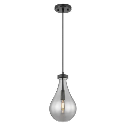 Innovations Owego 1Lt 7" Cord Pendant, Black/Smoke Glass - 451-1P-BK-G451-7SM