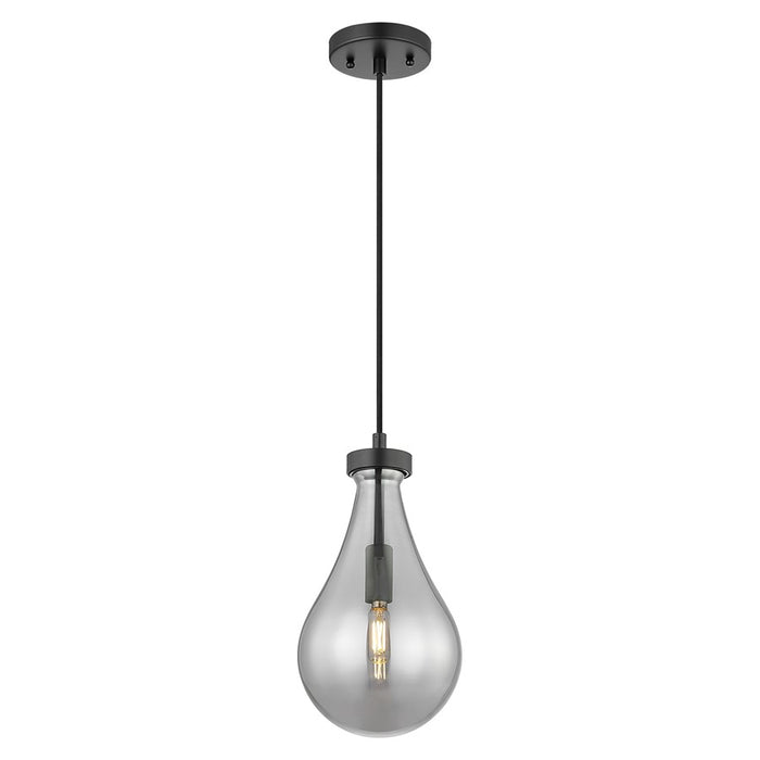 Innovations Owego 1Lt 7" Cord Pendant, Black/Smoke Glass - 451-1P-BK-G451-7SM