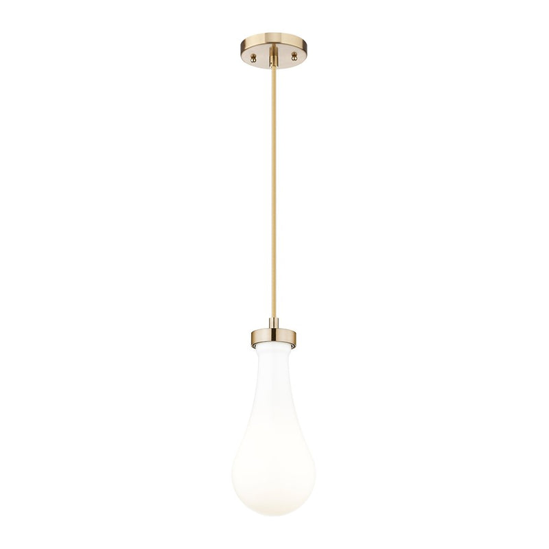 Innovations Owego 1Lt 5" Cord Pendant, CBZ/Gloss White - 451-1P-CB-G451-5GWH
