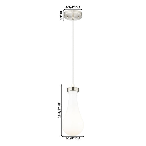 Innovations Owego 1Lt 5" Cord Pendant, CBZ/Gloss White