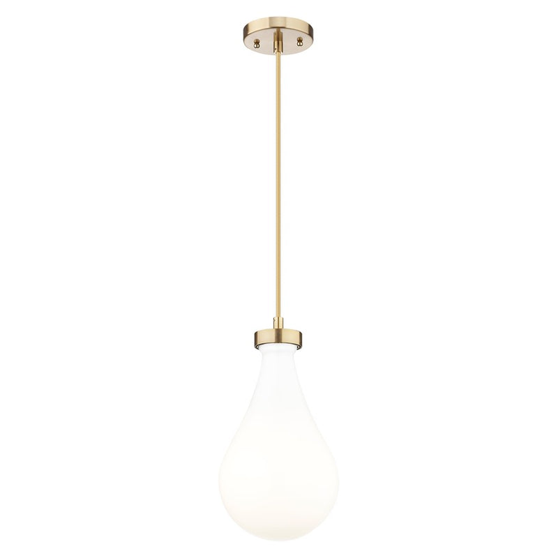 Innovations Owego 1Lt 7" Cord Pendant, Bronze/White Glass - 451-1P-CB-G451-7GWH