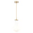 Innovations Owego 1Lt 7" Cord Pendant, Bronze/White Glass - 451-1P-CB-G451-7GWH
