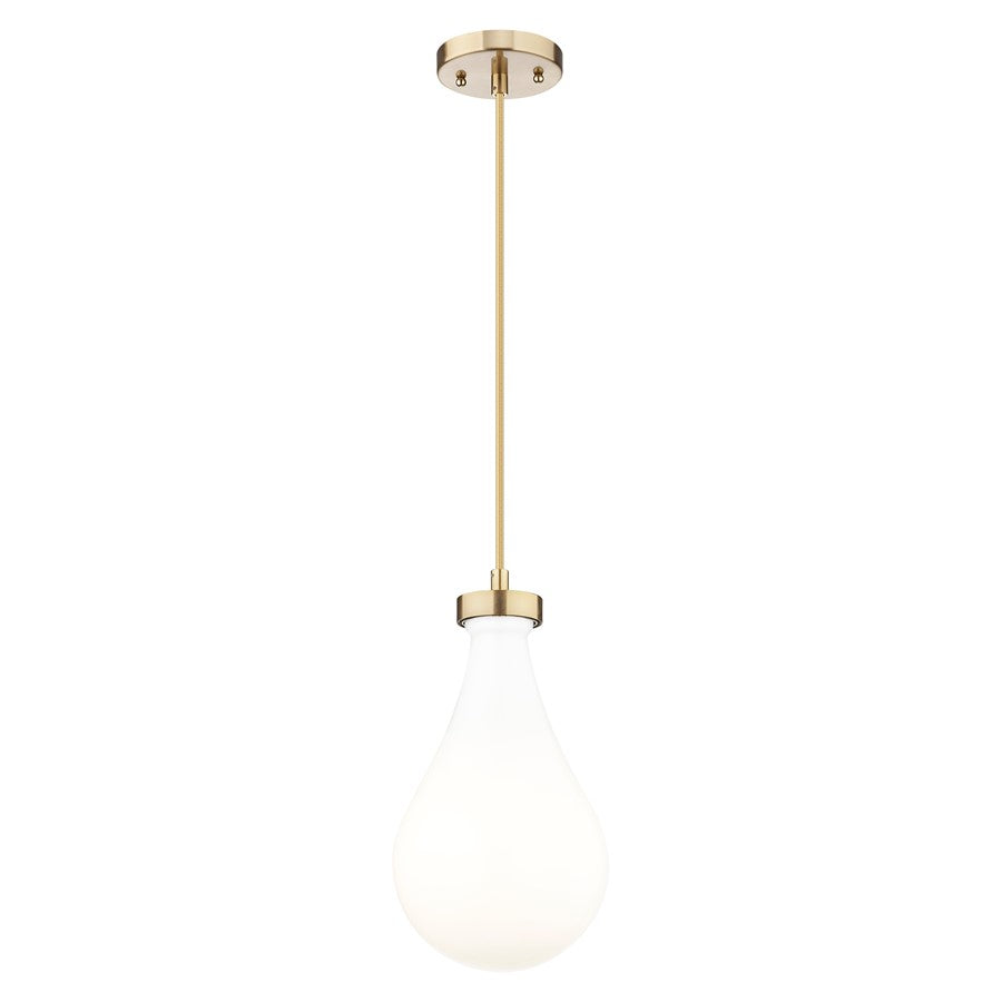 Innovations Owego 1Lt 7" Cord Pendant, Bronze/White Glass - 451-1P-CB-G451-7GWH