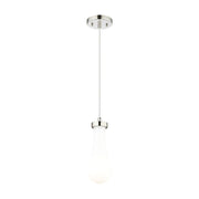 Innovations Owego 1Lt 4" Cord Pendant, PN/Gloss White - 451-1P-PN-G451-4GWH