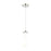 Innovations Owego 1Lt 4" Cord Pendant, PN/Gloss White - 451-1P-PN-G451-4GWH
