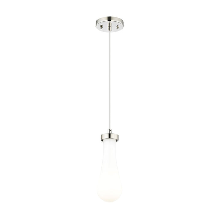 Innovations Owego 1Lt 4" Cord Pendant, PN/Gloss White - 451-1P-PN-G451-4GWH