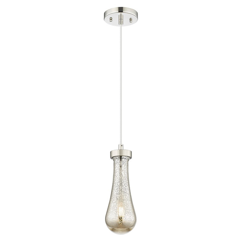 Innovations Owego 4" Cord Pendant, PN/Merc Glass - 451-1P-PN-G451-4ME
