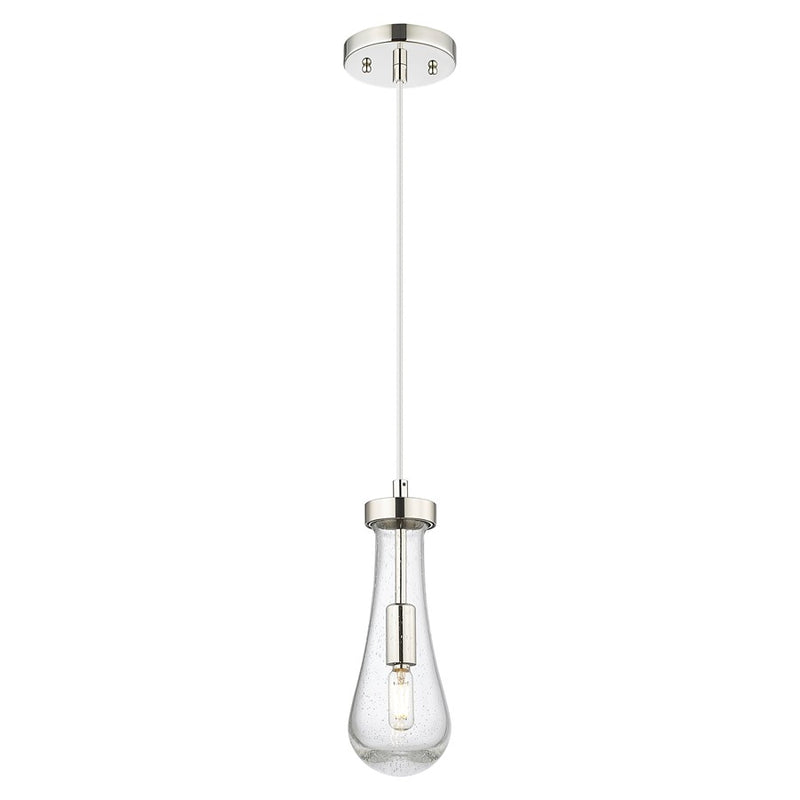Innovations Owego 4" Cord Pendant, PN/Seedy Glass - 451-1P-PN-G451-4SDY