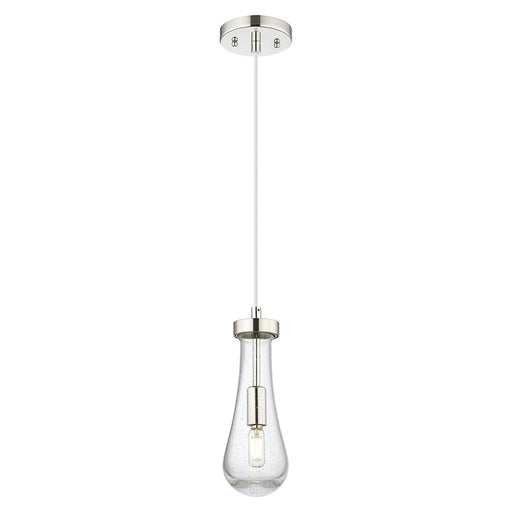 Innovations Owego 4" Cord Pendant, PN/Seedy Glass - 451-1P-PN-G451-4SDY