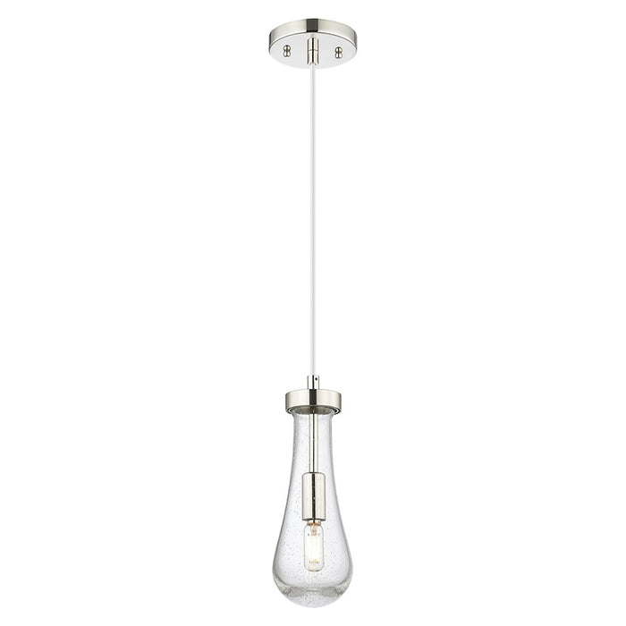 Innovations Owego 4" Cord Pendant, PN/Seedy Glass - 451-1P-PN-G451-4SDY
