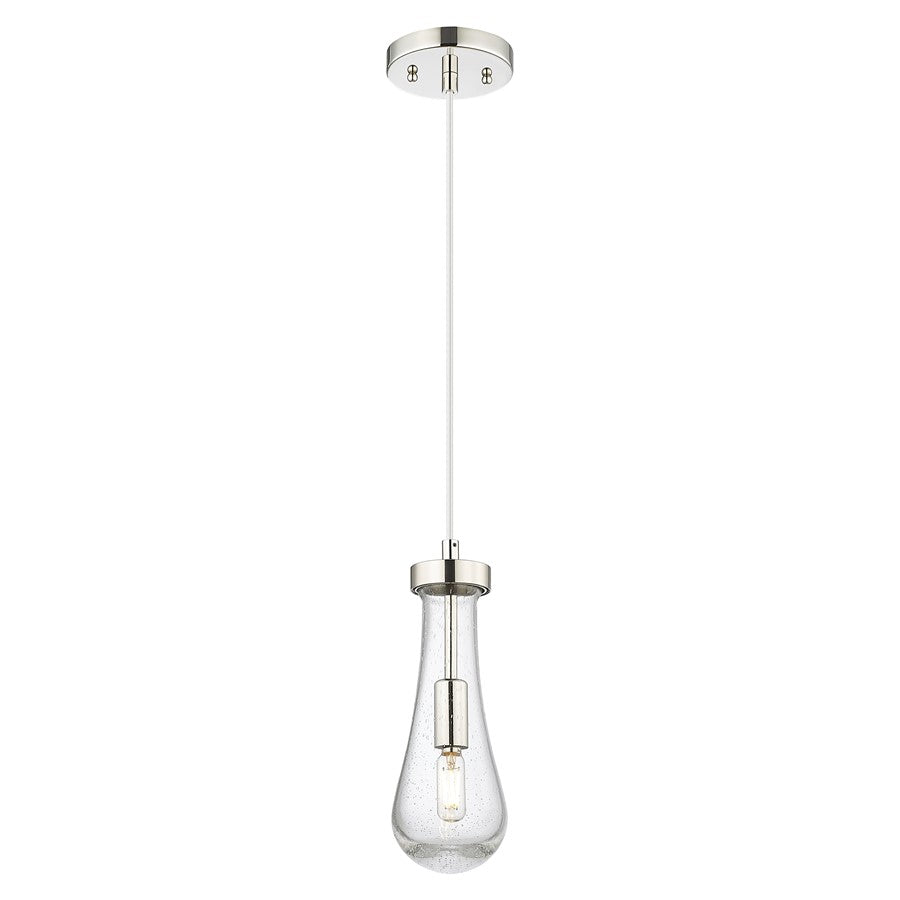 Innovations Owego 4" Cord Pendant, PN/Seedy Glass - 451-1P-PN-G451-4SDY