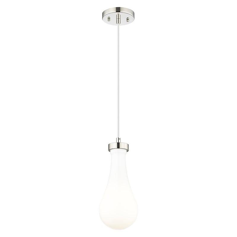 Innovations Owego 5" Cord Pendant, PN/White Glass - 451-1P-PN-G451-5GWH