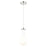 Innovations Owego 5" Cord Pendant, PN/White Glass - 451-1P-PN-G451-5GWH
