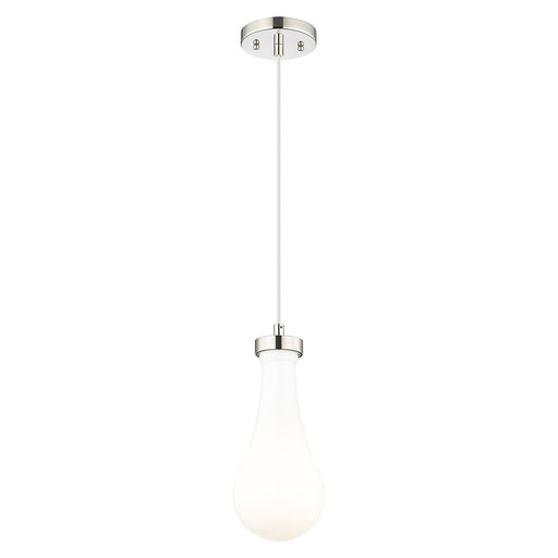 Innovations Owego 5" Cord Pendant, PN/White Glass - 451-1P-PN-G451-5GWH