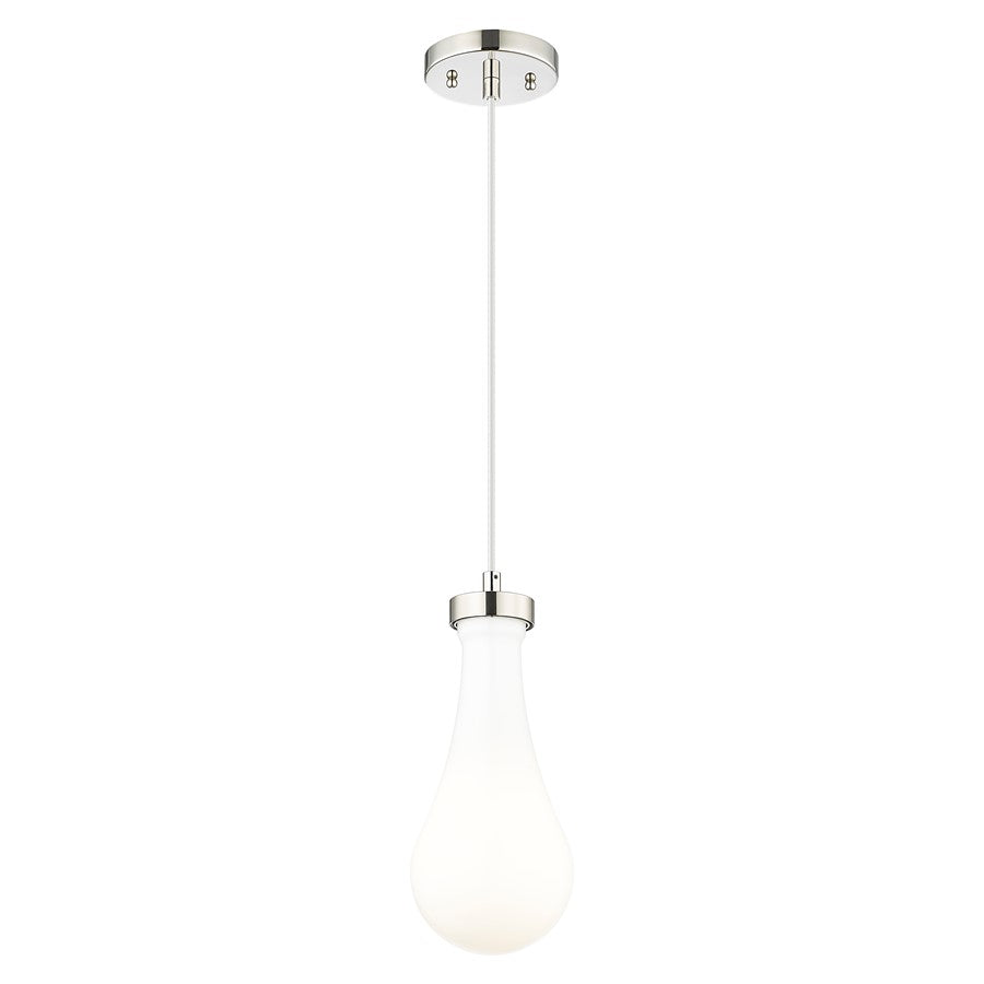 Innovations Owego 5" Cord Pendant, PN/White Glass - 451-1P-PN-G451-5GWH
