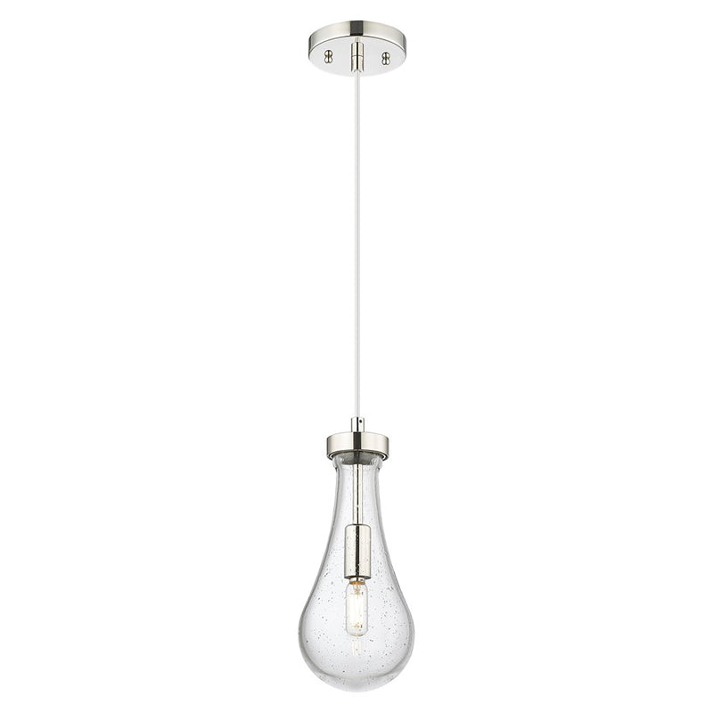 Innovations Owego 5" Cord Pendant, PN/Seedy Glass - 451-1P-PN-G451-5SDY