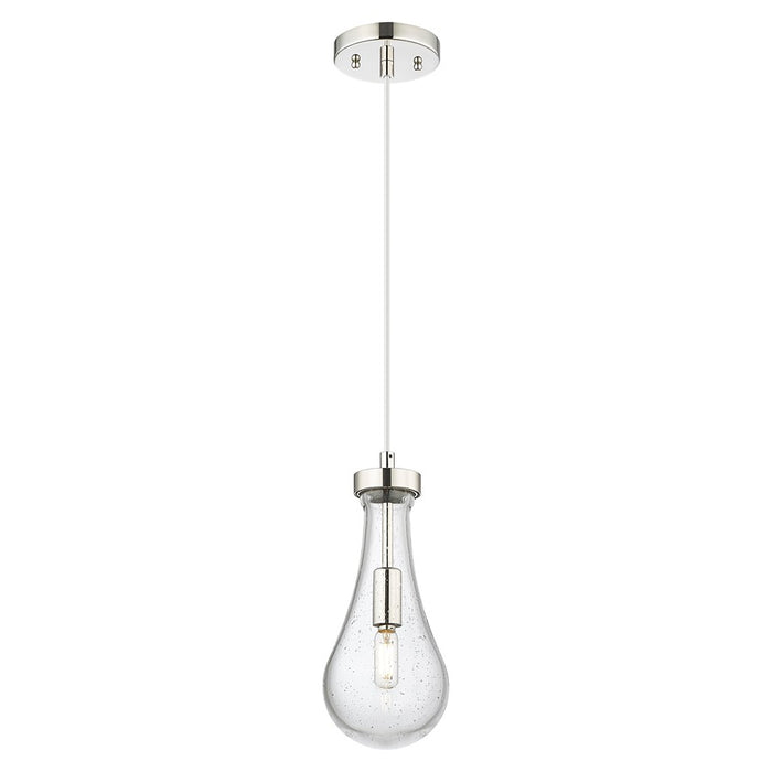 Innovations Owego 5" Cord Pendant, PN/Seedy Glass - 451-1P-PN-G451-5SDY