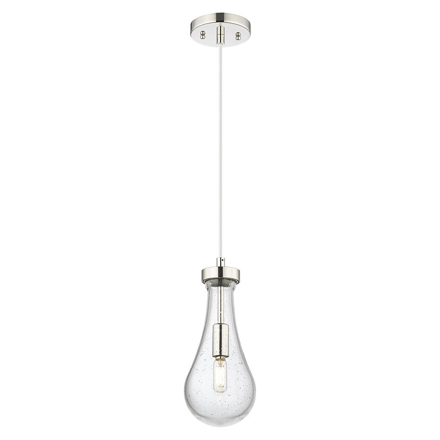 Innovations Owego 5" Cord Pendant, PN/Seedy Glass - 451-1P-PN-G451-5SDY