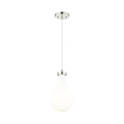 Innovations Owego 1Lt 7" Cord Pendant, PN/Gloss White - 451-1P-PN-G451-7GWH