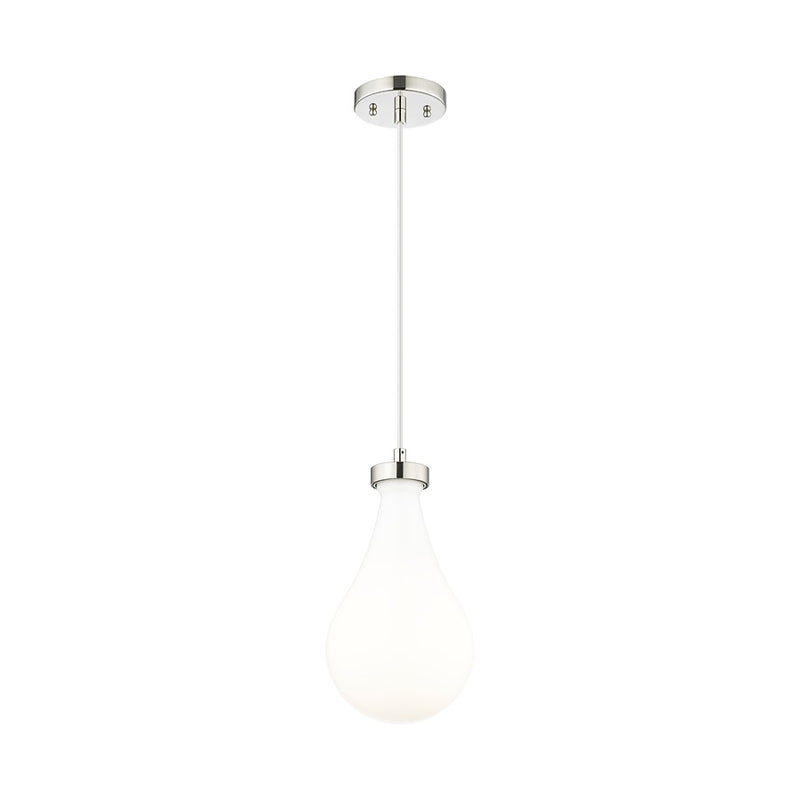 Innovations Owego 1Lt 7" Cord Pendant, PN/Gloss White - 451-1P-PN-G451-7GWH