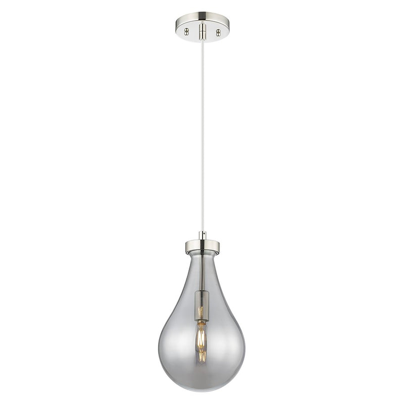 Innovations Owego 7" Cord Pendant, PN/Smoke Glass - 451-1P-PN-G451-7SM