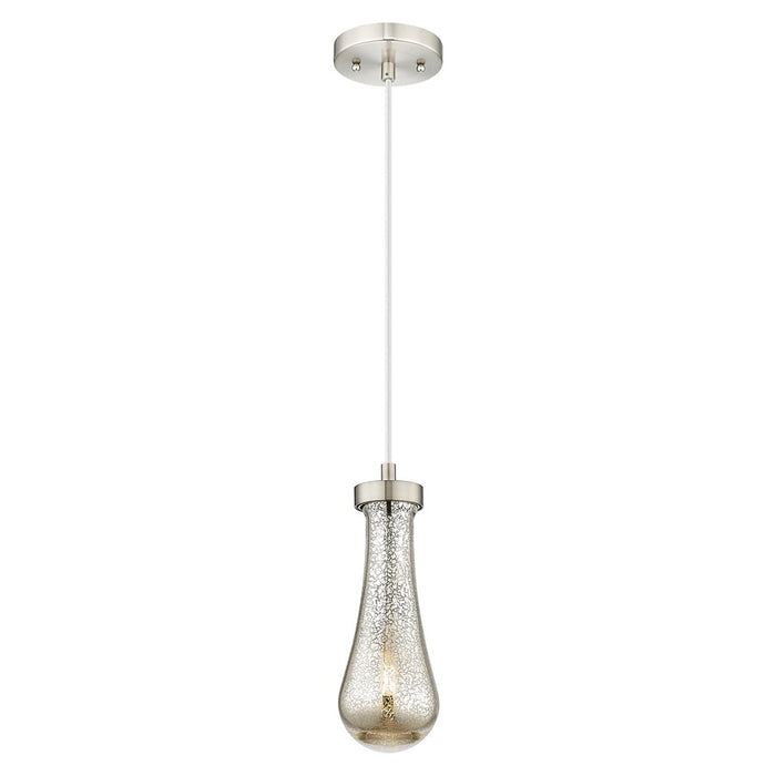 Innovations Owego 4" Cord Pendant, SN/Merc Glass - 451-1P-SN-G451-4ME