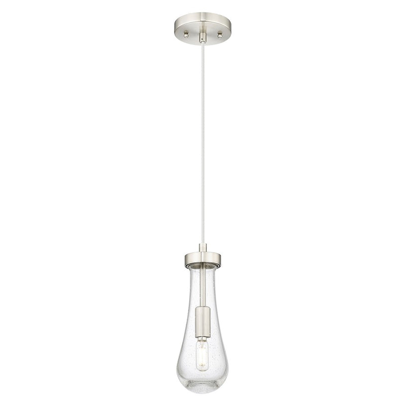 Innovations Owego 4" Cord Pendant, SN/Seedy Glass - 451-1P-SN-G451-4SDY