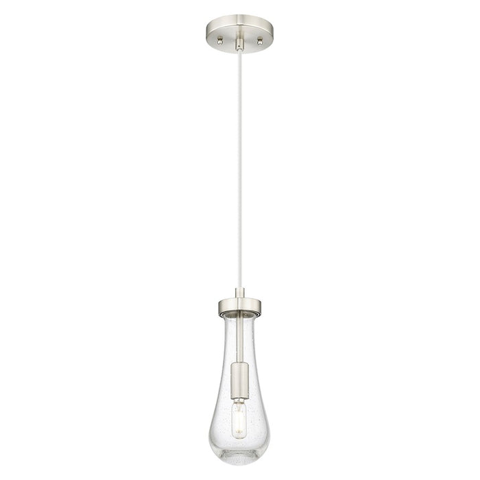 Innovations Owego 4" Cord Pendant, SN/Seedy Glass - 451-1P-SN-G451-4SDY