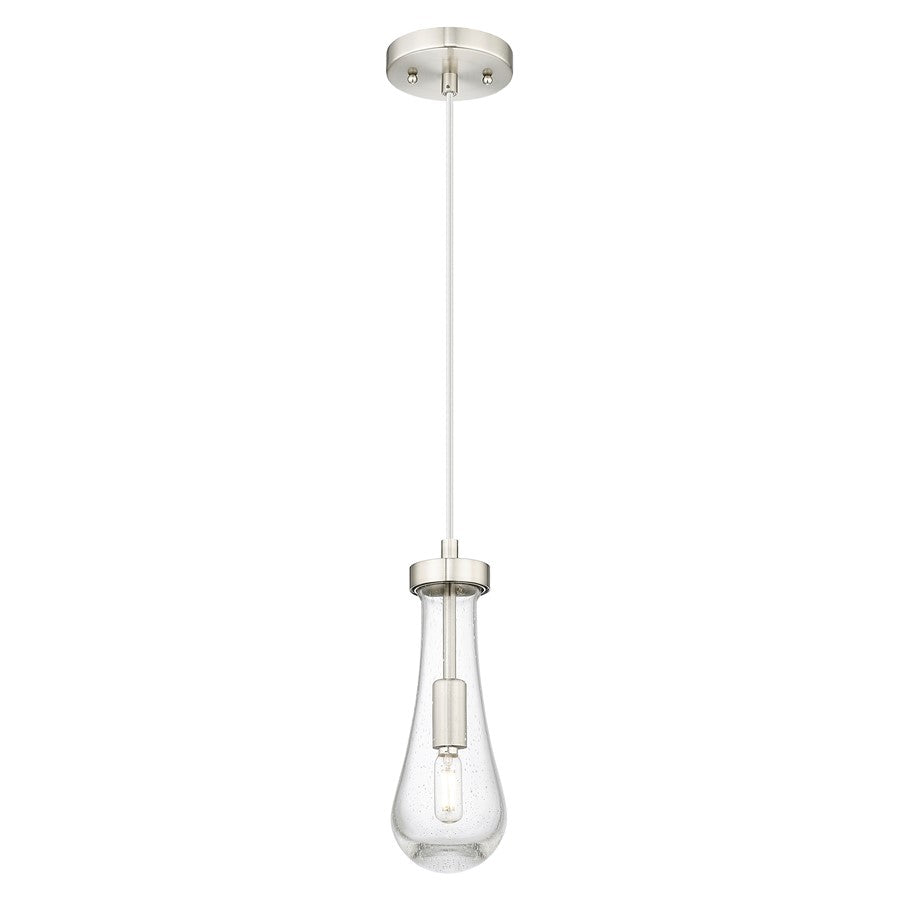 Innovations Owego 4" Cord Pendant, SN/Seedy Glass - 451-1P-SN-G451-4SDY