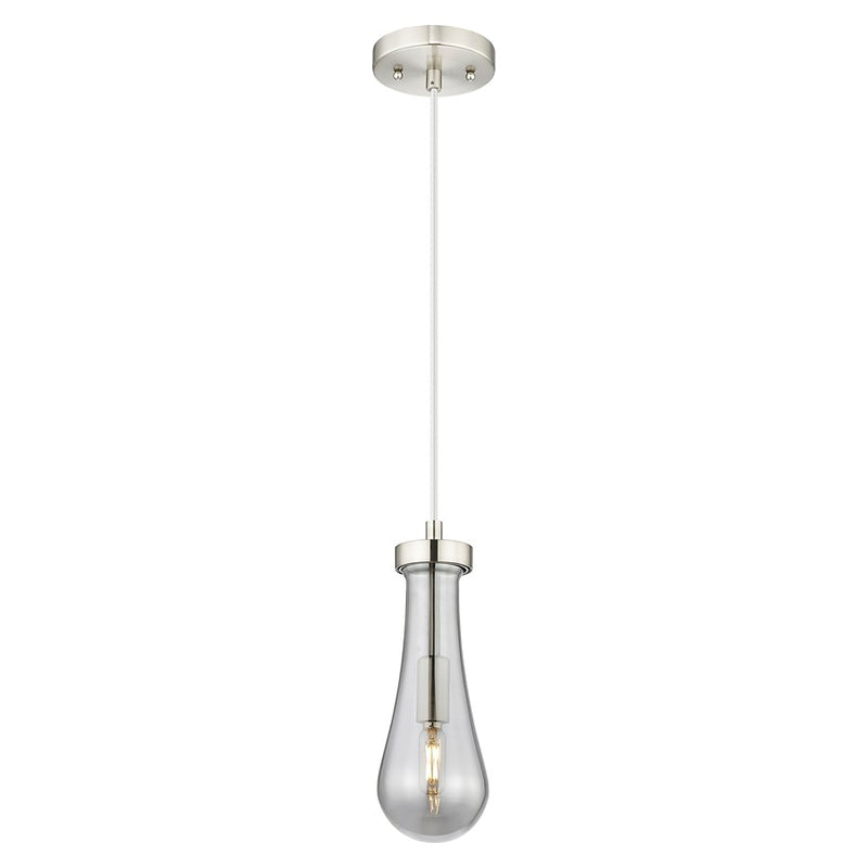 Innovations Owego 4" Cord Pendant, Satin Nickel/Smoke Glass - 451-1P-SN-G451-4SM